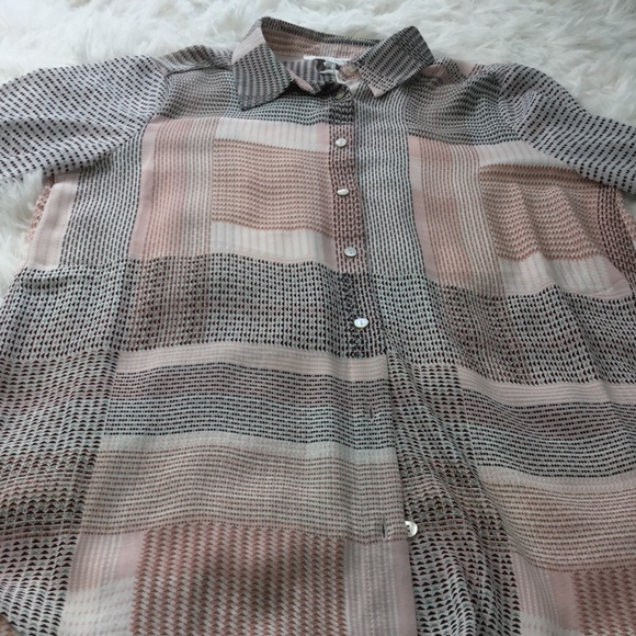 Rose+Olive - Women Long Sleeves Pink Plaid Shirt - Picture 5 of 8